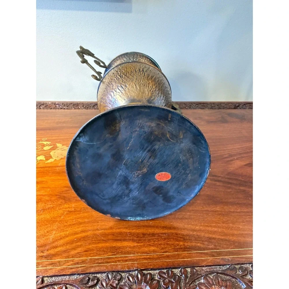 Vintage Italian Copper Urn Vase with Griffin‎ Handles